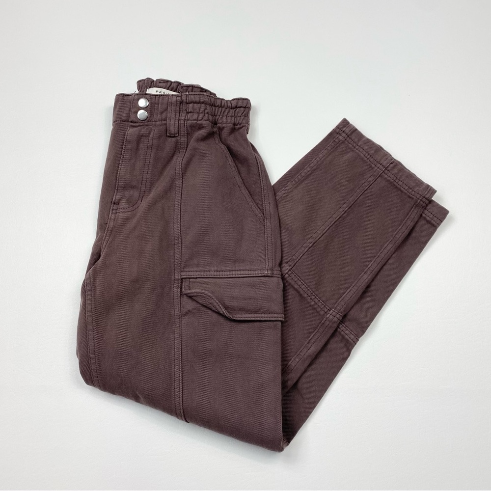 Women’s PacSun Brownie Utility Cargo Elastic Waist Denim Style Pants Size Small
